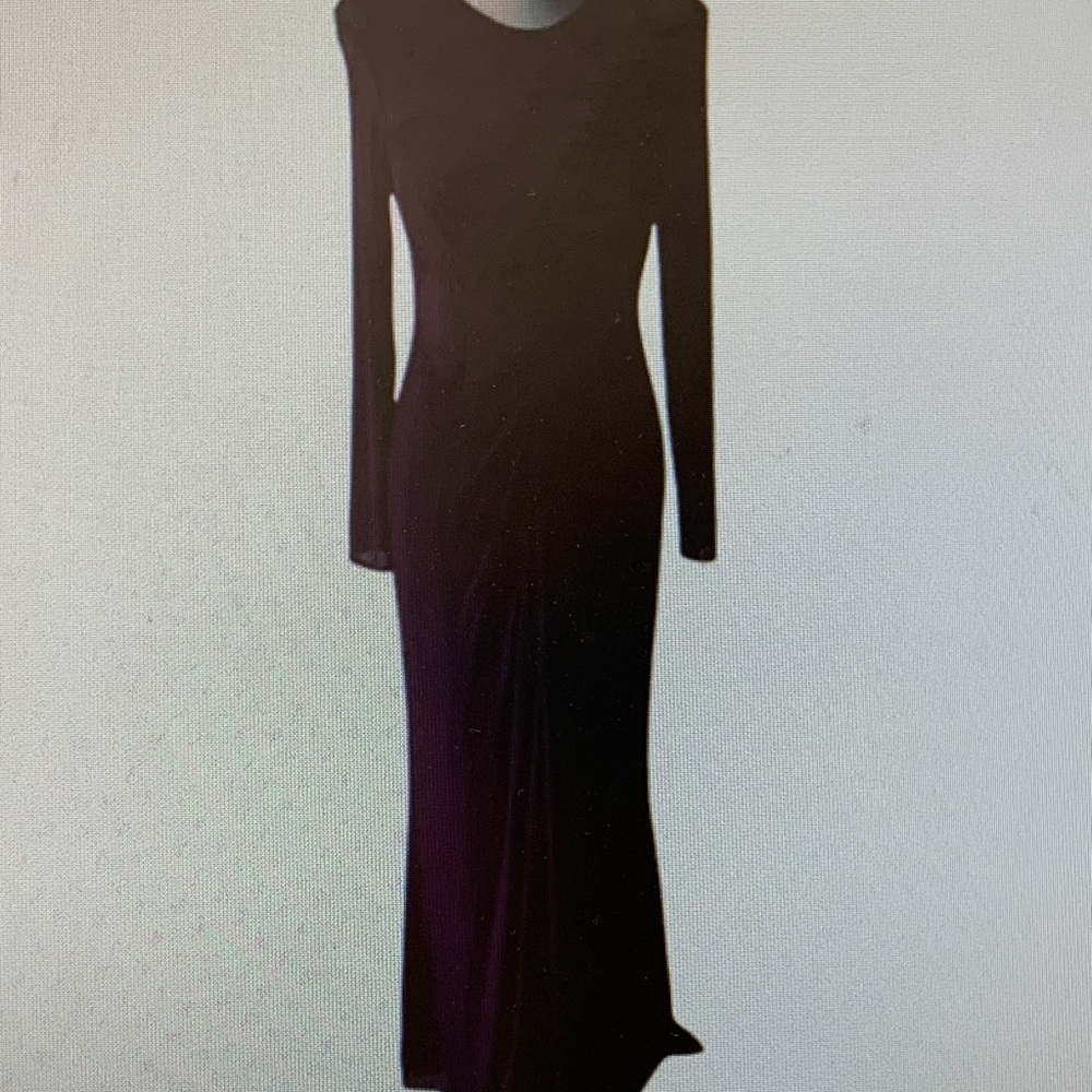 MARINA Long Sleeve Black Dress